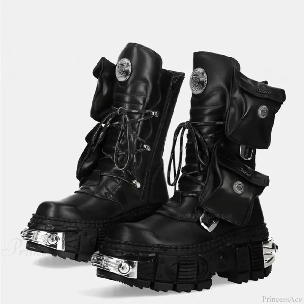 Fresh Punk Platform Gothic Lace Up Boot