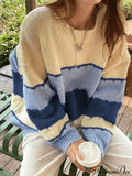 Fresh Simple Striped Loose Casual Sweater
