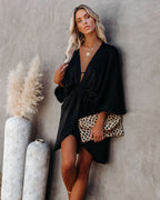 Friends And Lovers Satin Dress Black