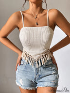 Fringe Trim Cami Top