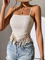 Fringe Trim Cami Top
