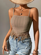 Fringe Trim Cami Top