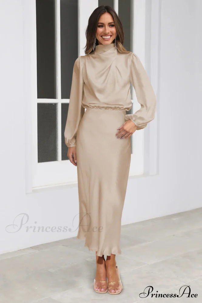 From The Source Charming High Neck Bridal Dress