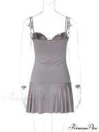 Front Cut Out Charming Cami Mini Dress