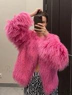 Fur Elegant Fringe Coat