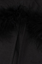 Fuzzy Tiered Cami Dress with Rhinestones