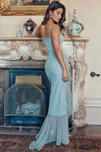 Gabriella Light Stylish Peach Ruffle Dress