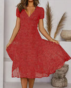 Dolores Statement Floral Chiffon Dress for Summer Chic Silhouette Collection