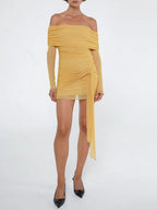 Gemma Off Shoulder Backless Mini Dress