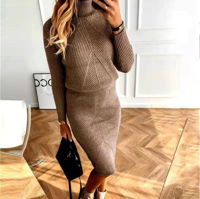 Teresa Exclusive Cozy Sweater Knit Dress Statement Occasion Edit