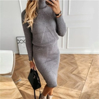 Teresa Exclusive Cozy Sweater Knit Dress Statement Occasion Edit