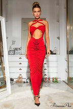 Genevieve Rose Stylish Ruched Dress