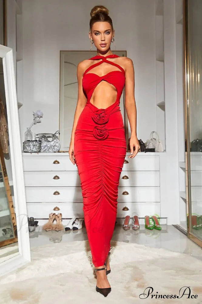 Genevieve Rose Stylish Ruched Dress