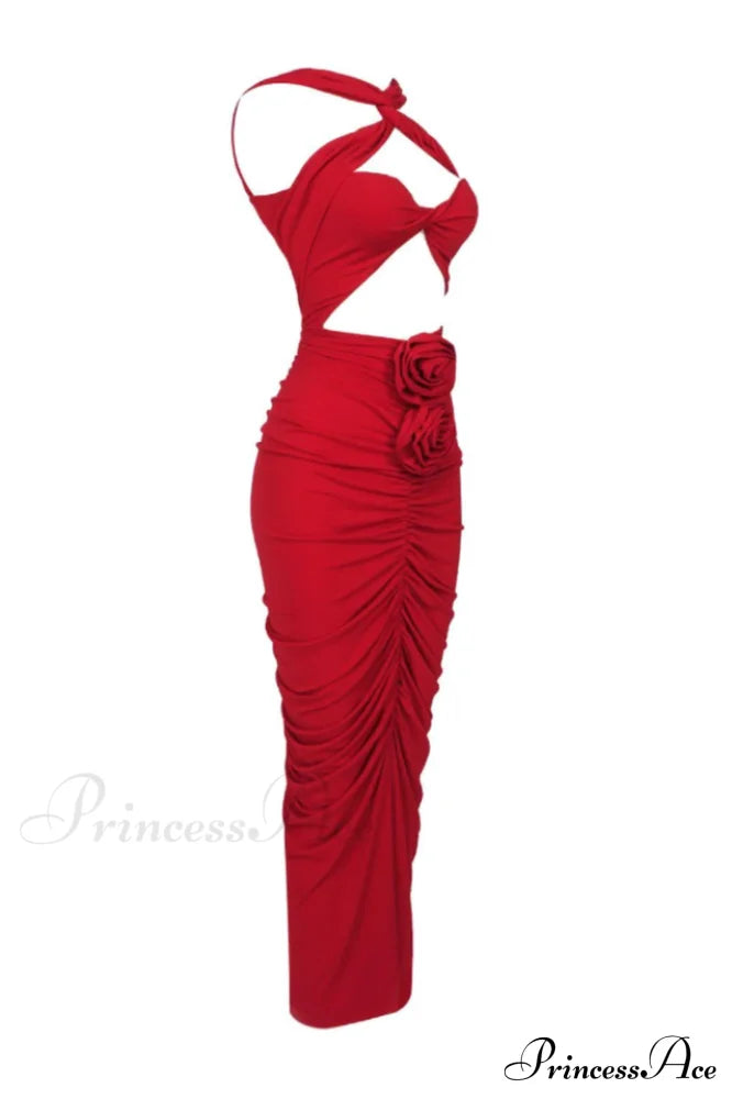 Genevieve Rose Stylish Ruched Dress