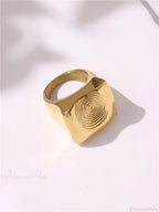 Geometric Gothic Titanium Strong Ring