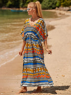 Geometry Lace Up Bikini Cover Up