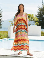 Geometry Lace Up Bikini Cover Up