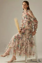 Georgina Ruffle Stylish Maxi Dress