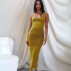 Victoria Luxe Long Fitted Summer Dress Designer Edit