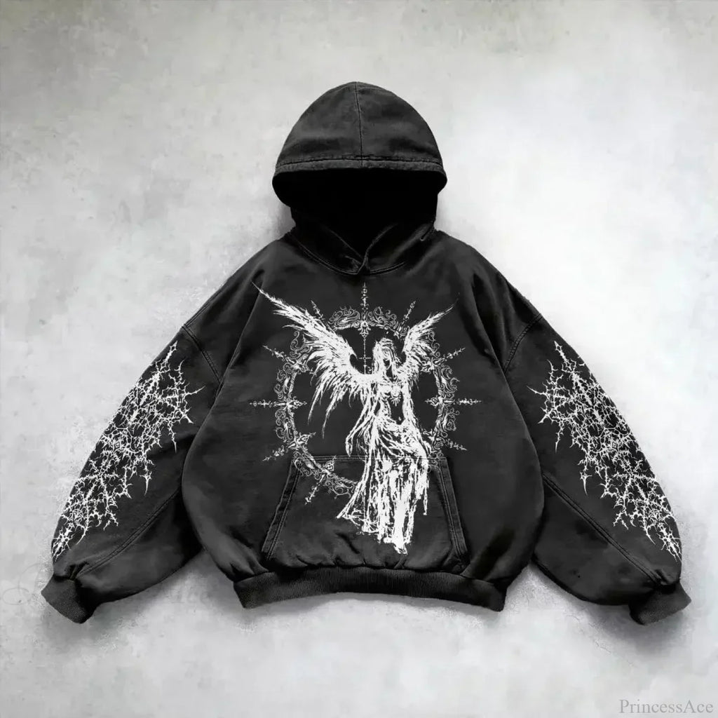Goddess Pattern Print Hoodie