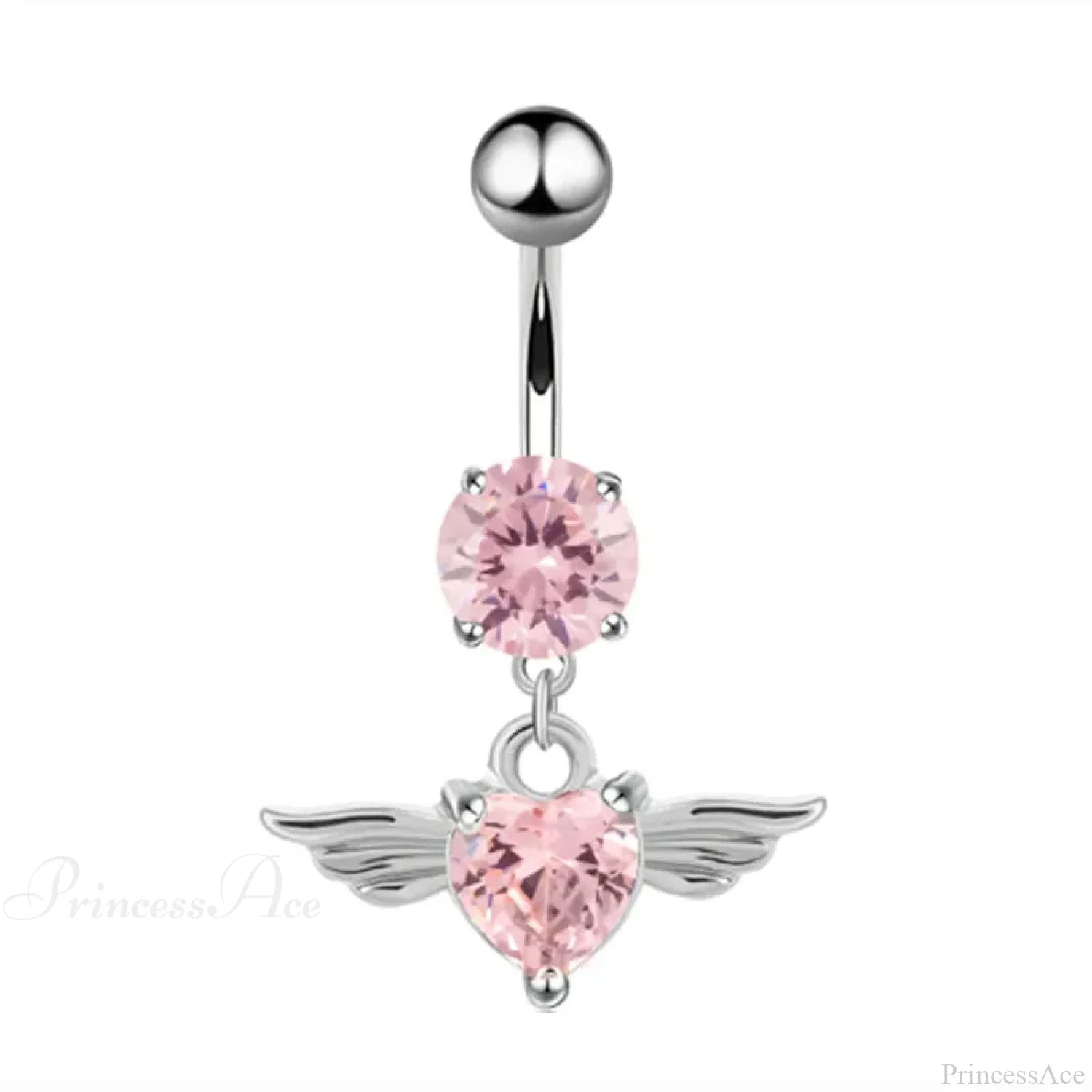Gothic Heart Dangle Butterfly Belly Ring