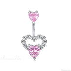 Gothic Heart Dangle Butterfly Belly Ring