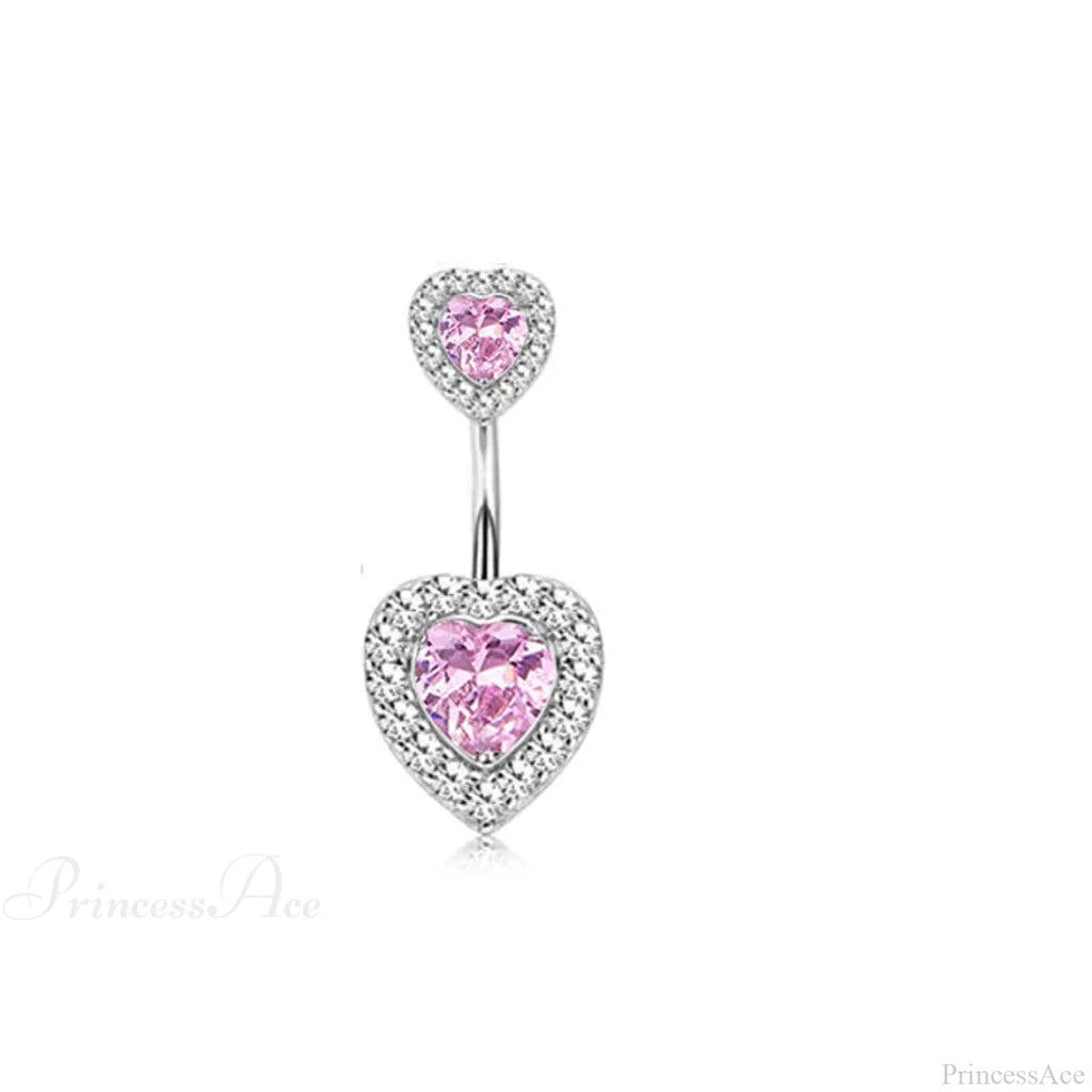 Gothic Heart Dangle Butterfly Belly Ring