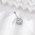 Gothic Heart Dangle Butterfly Belly Ring