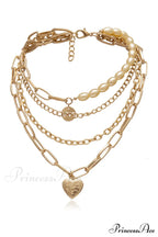 Gothic Layered Baroque Charming Pearl Chunky Chain Necklace