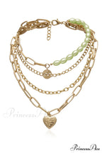 Gothic Layered Baroque Charming Pearl Chunky Chain Necklace