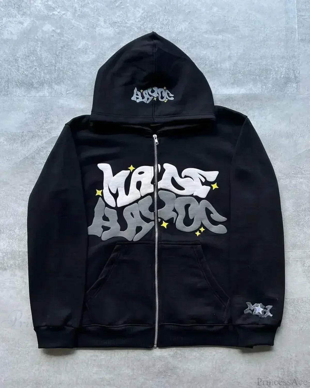 Gothic Letter Print Fall Hoodie