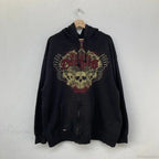 Gothic Long Sleeve Zipper Hoodie
