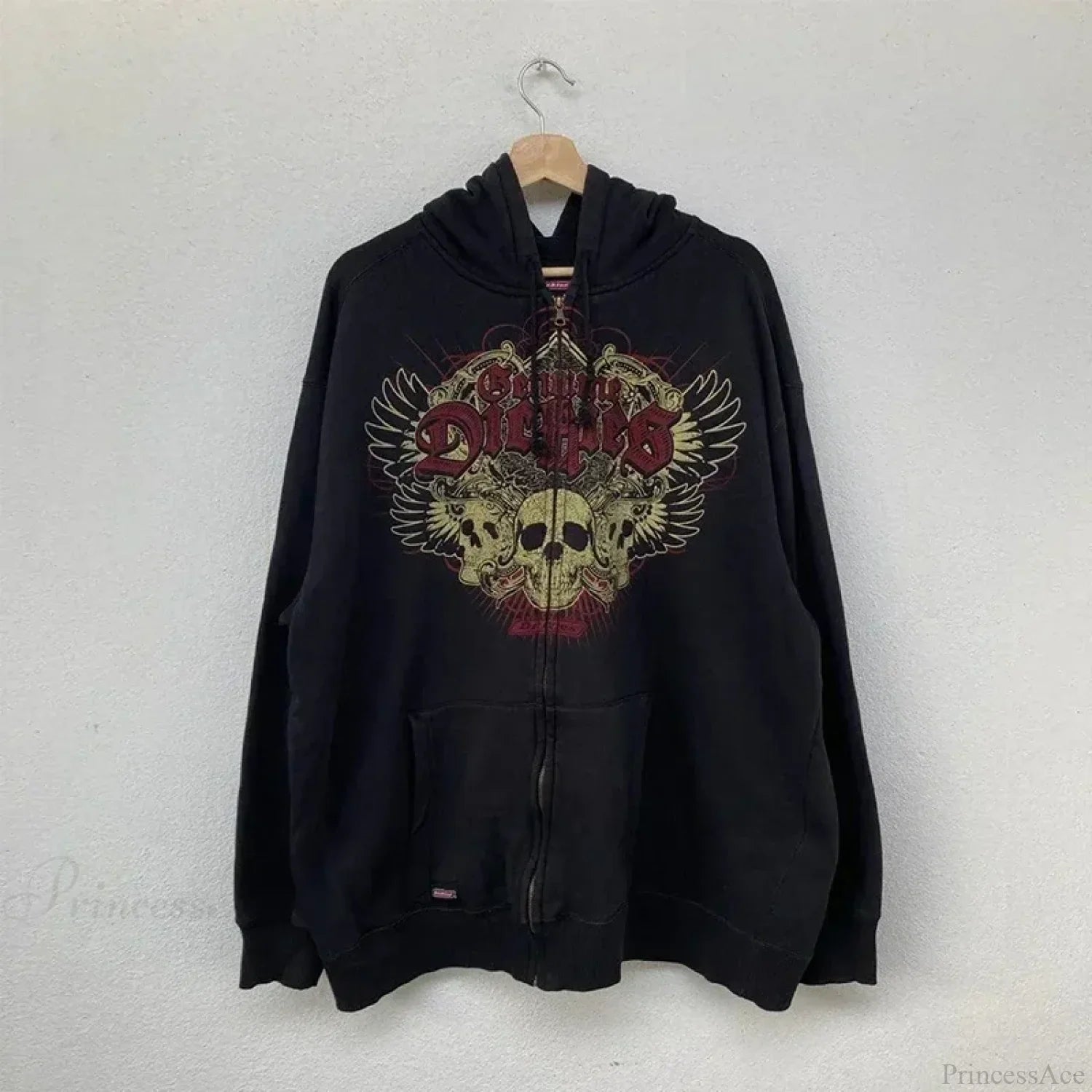 Gothic Long Sleeve Zipper Hoodie
