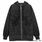 Cool Monochrome Dark Goth Hoodie
