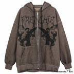 Cool Monochrome Dark Goth Hoodie