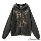 Cool Monochrome Dark Goth Hoodie