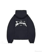 Gothic Punk Washed Zipper Hoodie