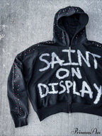 Gothic Rock Letter Print Hoodie