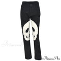 Gothic Skeleton Print Y2K Black Jeans