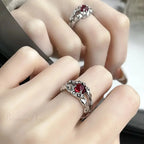Gothic Unpredictable Stone Animal Ring