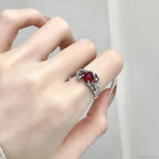 Gothic Unpredictable Stone Animal Ring