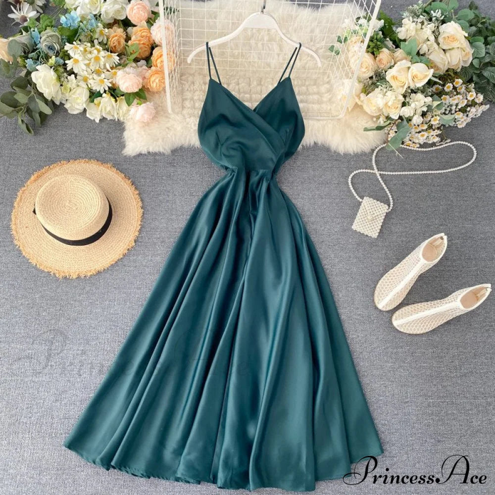 Gown Spaghetti Backless V Women Neck Tank Full-Length Robe Sexy Party Strap Female Long Dresses Festive Warm-Season Vestidos