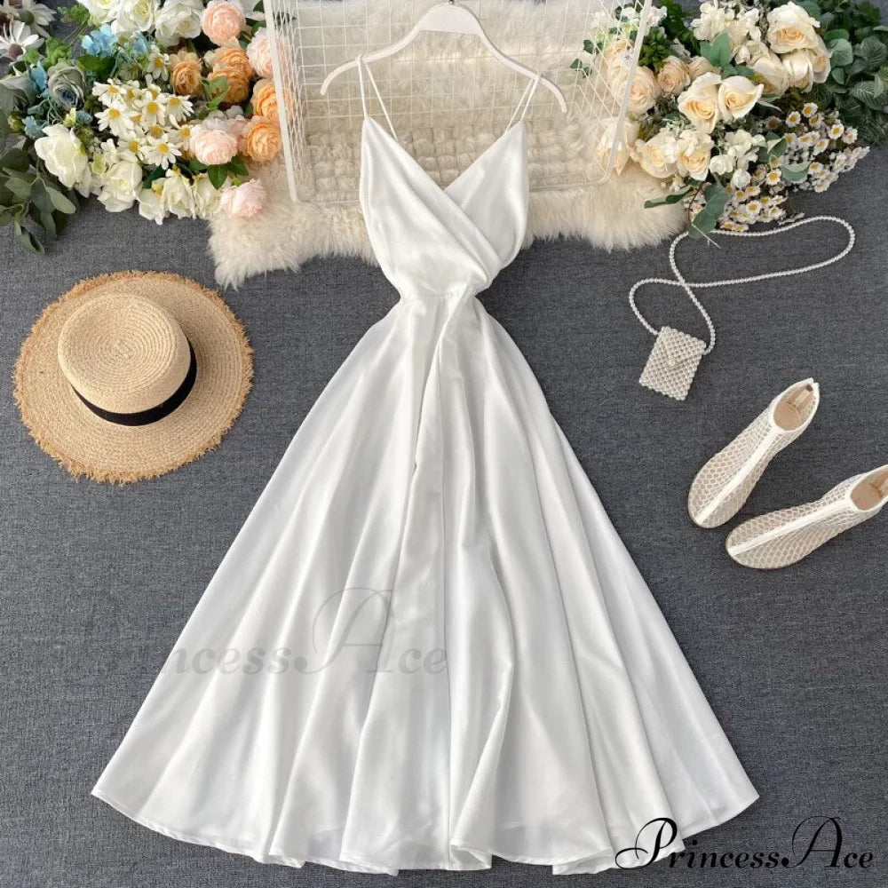Gown Spaghetti Backless V Women Neck Tank Full-Length Robe Sexy Party Strap Female Long Dresses Festive Warm-Season Vestidos
