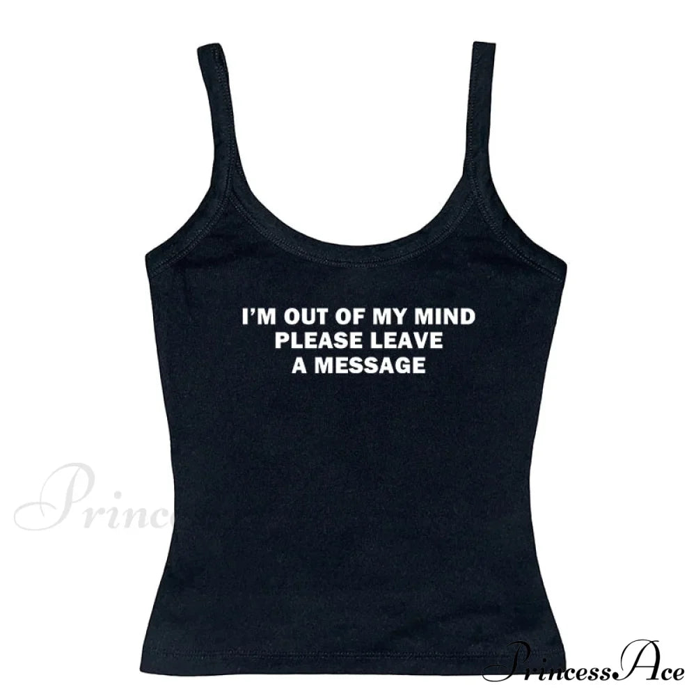 Graphic Text Stylish Cami Top
