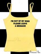 Graphic Text Stylish Cami Top