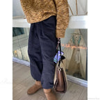 Gray Brushed Winter Korean Fashion Pants