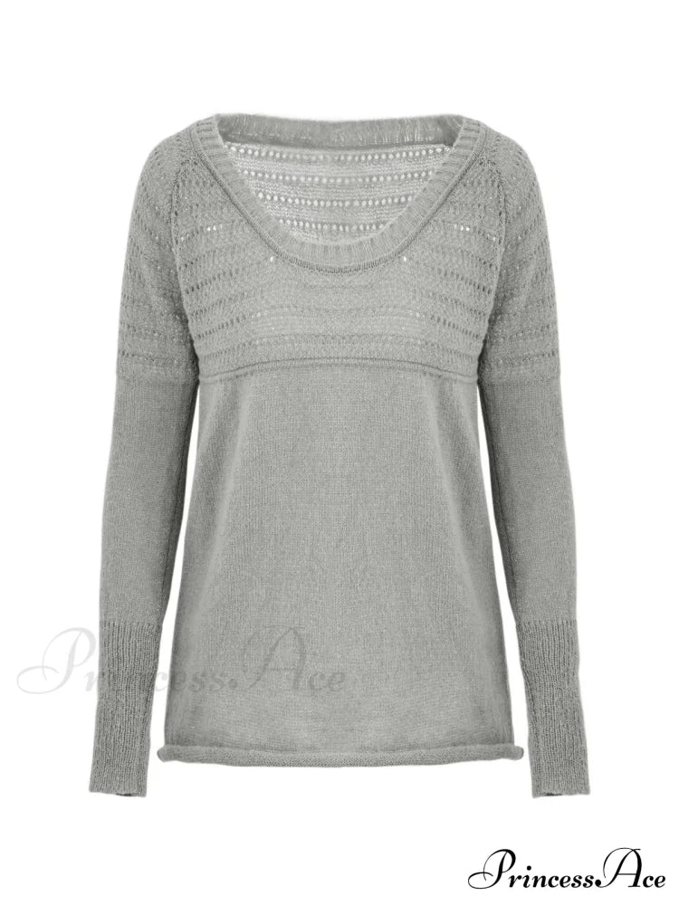 Gray Cutout Graceful Short Sleeve Tee