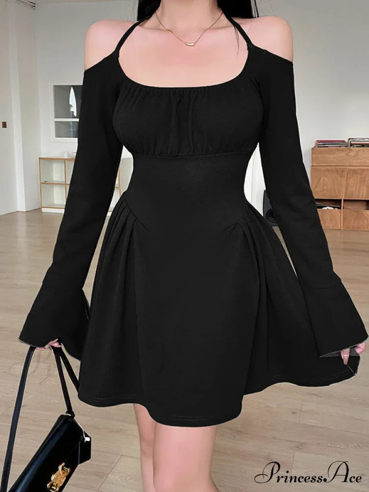 Green Cold Shoulder Dress with Fairycore Vibes