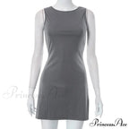 Grey Tank Stylish Mini Dress