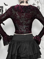 Grouped Frilled Knitted Top